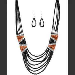 Multi color bead necklace